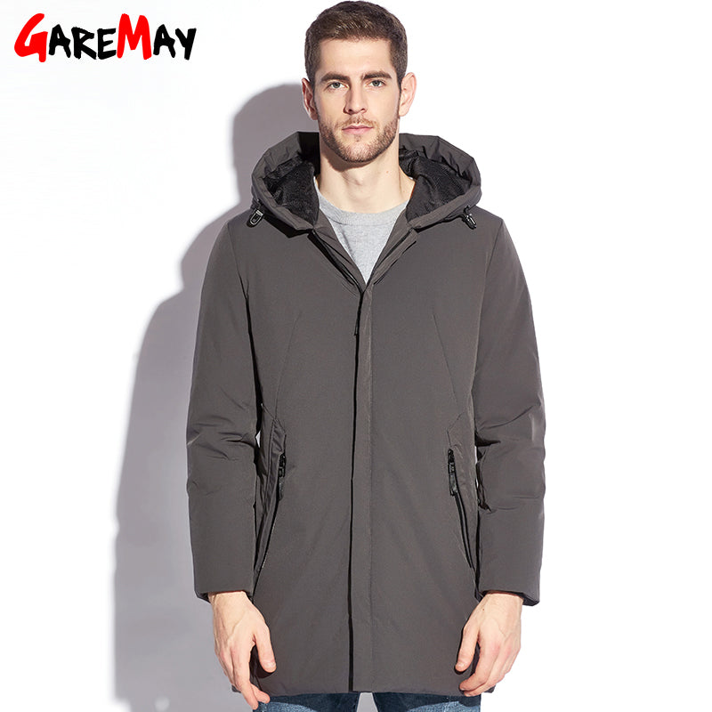 Winter Jacket Mens Down Coat Male Puffer Down Feather Long Hooded Warm Coats For Men Parkas Plus Size Black Jackets