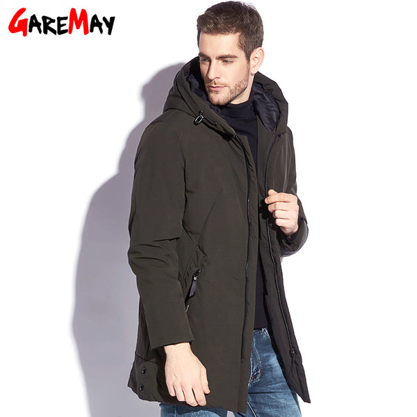 Winter Jacket Mens Down Coat Male Puffer Down Feather Long Hooded Warm Coats For Men Parkas Plus Size Black Jackets
