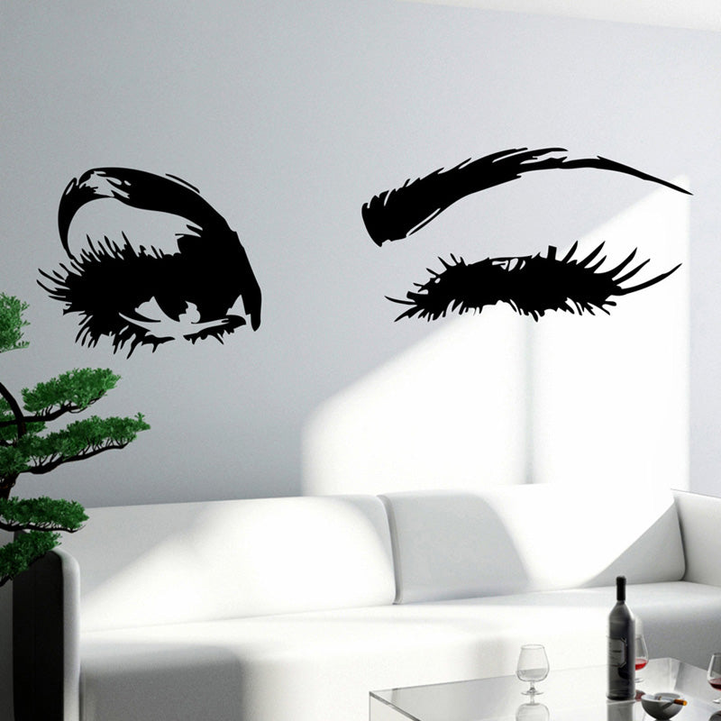 Girls Wall Eyes With Long Lashes Decal Sticker Mural
