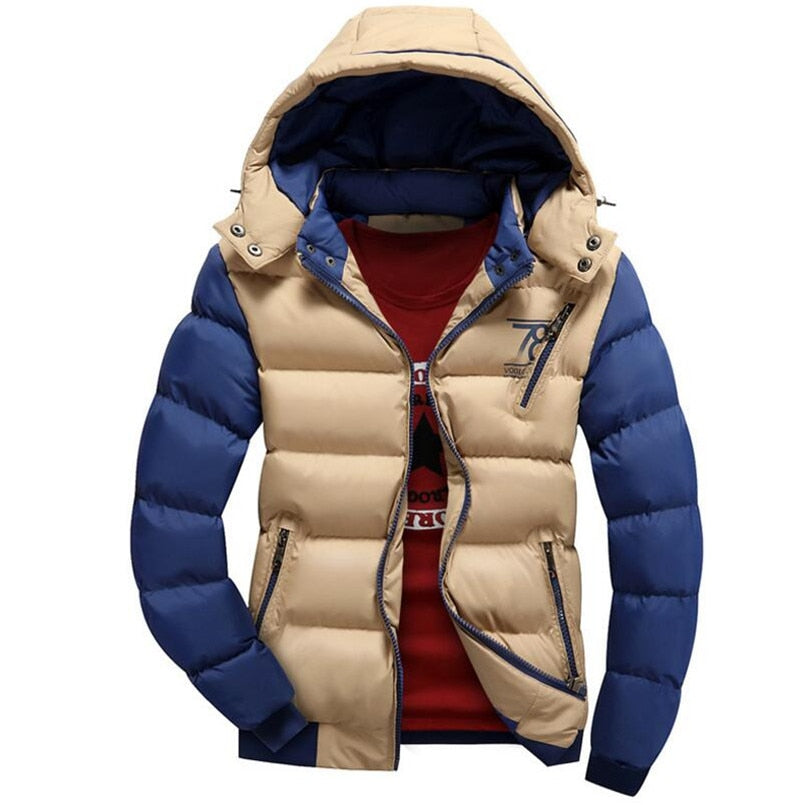 Hooded Winter Jacket Men European