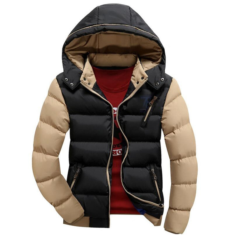 Hooded Winter Jacket Men European