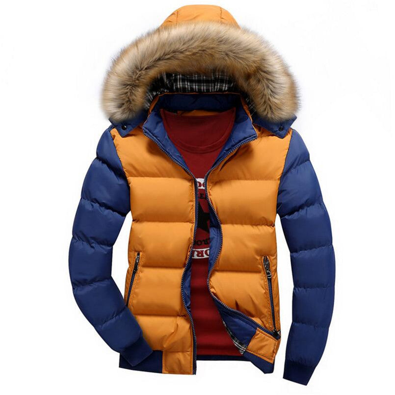 Hooded Winter Jacket Men European