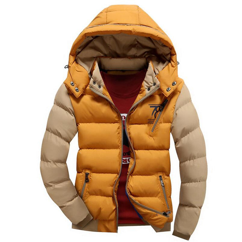 Hooded Winter Jacket Men European