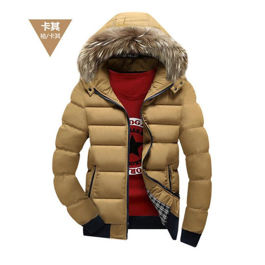 Hooded Winter Jacket Men European