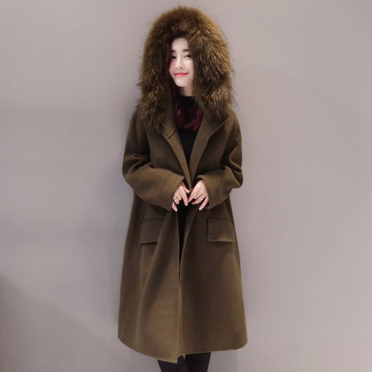 Korean Edition 2017 Autumn Winter Fashion Women New Coat Medium Long High Quality Slim Students Are Big Coat Women