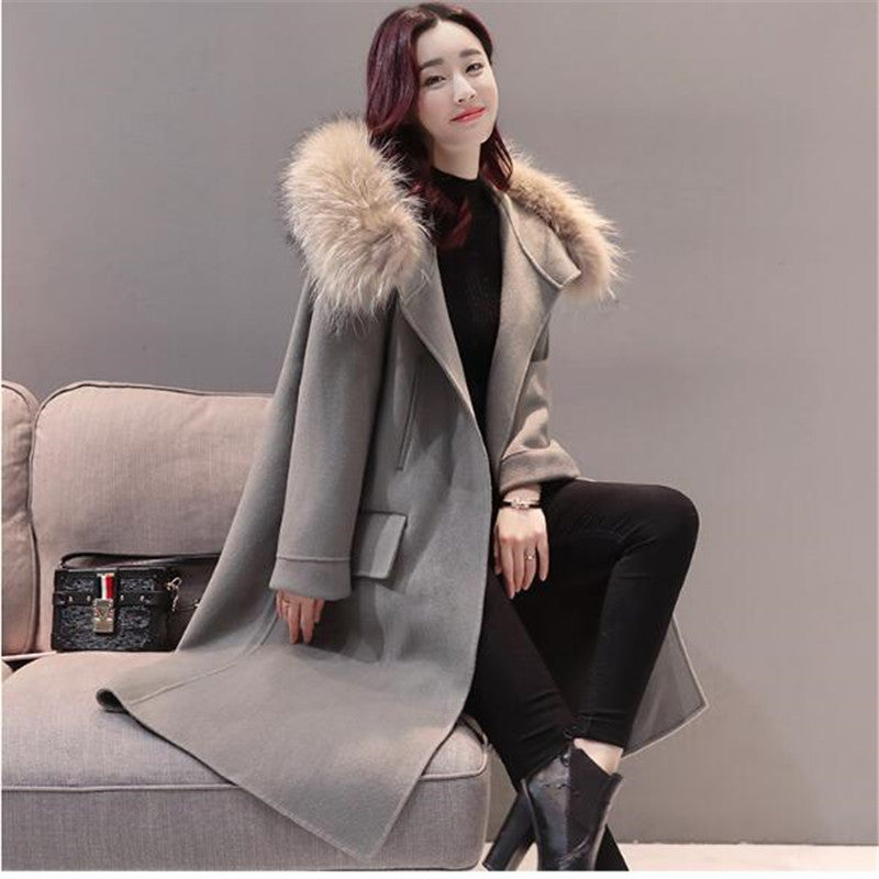 Korean Edition 2017 Autumn Winter Fashion Women New Coat Medium Long High Quality Slim Students Are Big Coat Women