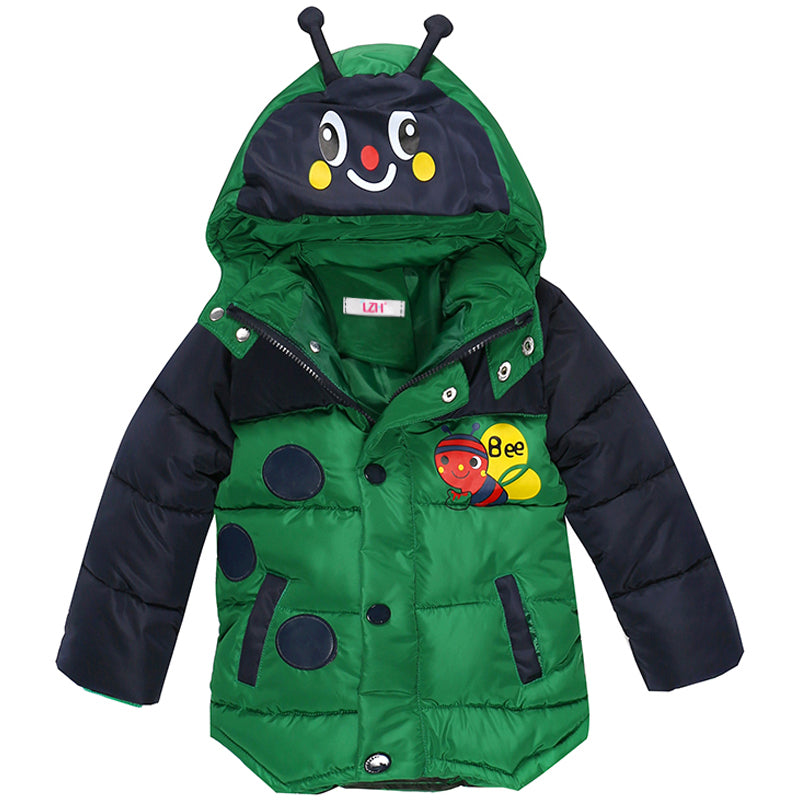 Winter Jacket For Boys Bees Hooded Down Jacket Kids Warm Outerwear Children Clothes Infant Boys Coat