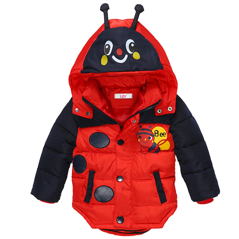 Winter Jacket For Boys Bees Hooded Down Jacket Kids Warm Outerwear Children Clothes Infant Boys Coat