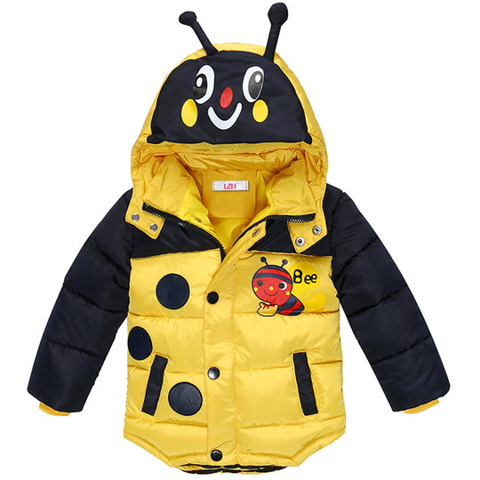 Winter Jacket For Boys Bees Hooded Down Jacket Kids Warm Outerwear Children Clothes Infant Boys Coat