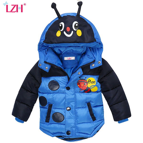 Winter Jacket For Boys Bees Hooded Down Jacket Kids Warm Outerwear Children Clothes Infant Boys Coat