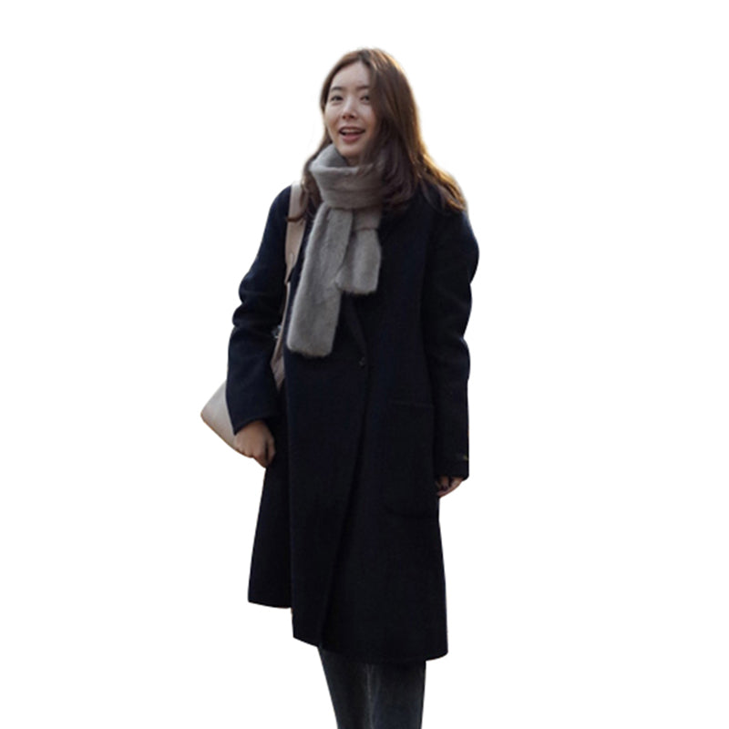 Women Autumn Winter Coats Jackets warm wool blends vintage solid Oversized High Quality Winter Long Coat Manteau Femme