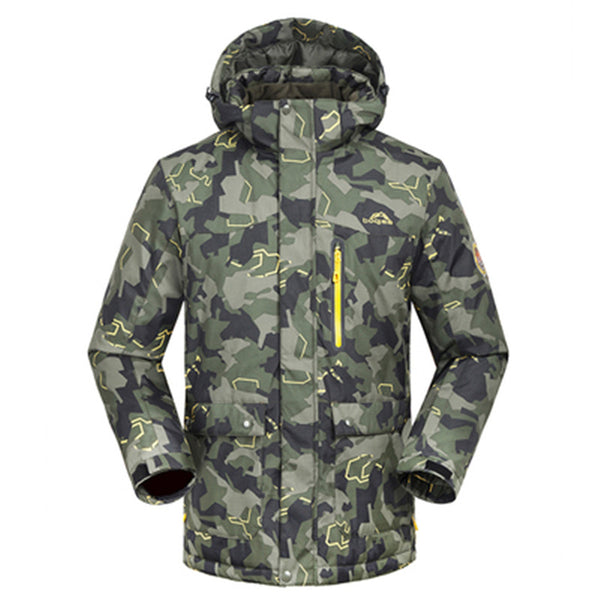 MEN Camouflage Snow Jackets skiing coat Outdoor snowboarding clothing 10K waterproof & windproof winter -30 dress high quality