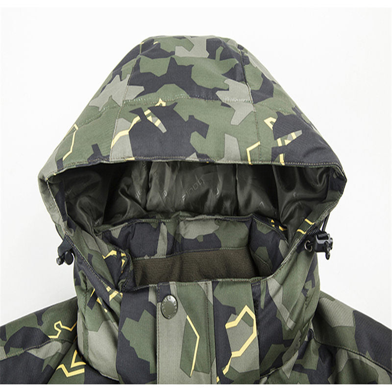 MEN Camouflage Snow Jackets skiing coat Outdoor snowboarding clothing 10K waterproof & windproof winter -30 dress high quality