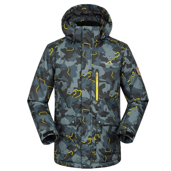 MEN Camouflage Snow Jackets skiing coat Outdoor snowboarding clothing 10K waterproof & windproof winter -30 dress high quality