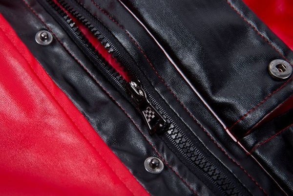 MJ Michael Jackson Jackets Thriller Jacket Children Kids Coats Costumes Red Patchwork XXS-4XL PU Outwear