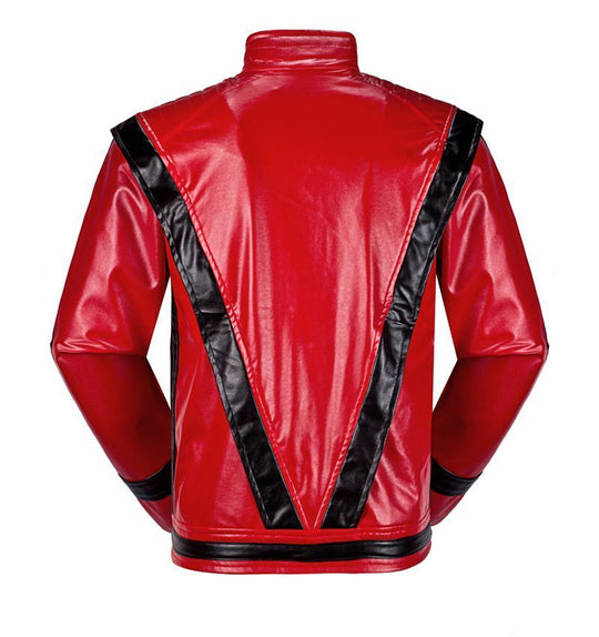 MJ Michael Jackson Jackets Thriller Jacket Children Kids Coats Costumes Red Patchwork XXS-4XL PU Outwear