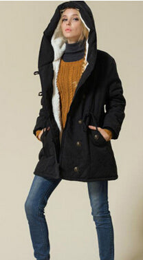 MQUEENFOX 2017 New Plus Size Winer COat Women Winter Jacket Cotton Padded Female Long Section Cashmere Coat Winter Jackets 4XL