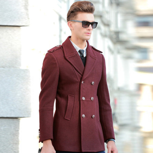 Men Wool Coats Winter Fashion ElegantLong Double Button Jackets Male P CANADA BRANDS