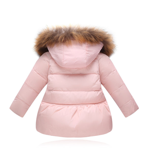 New Fashion Baby Girls Jackets Bow Tie Autumn Winter Jacket Kids Warm Hooded Children Outerwear Coat Boys Girls Clothes SSA36