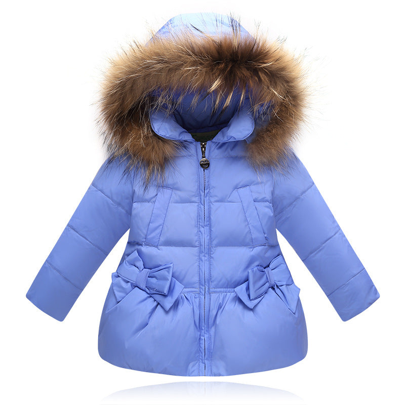 New Fashion Baby Girls Jackets Bow Tie Autumn Winter Jacket Kids Warm Hooded Children Outerwear Coat Boys Girls Clothes SSA36