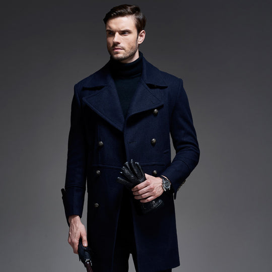 New Man Long trench coat wool coat Winter Men's wool Coat mens overcoat men's coats male clothing,M-3XL