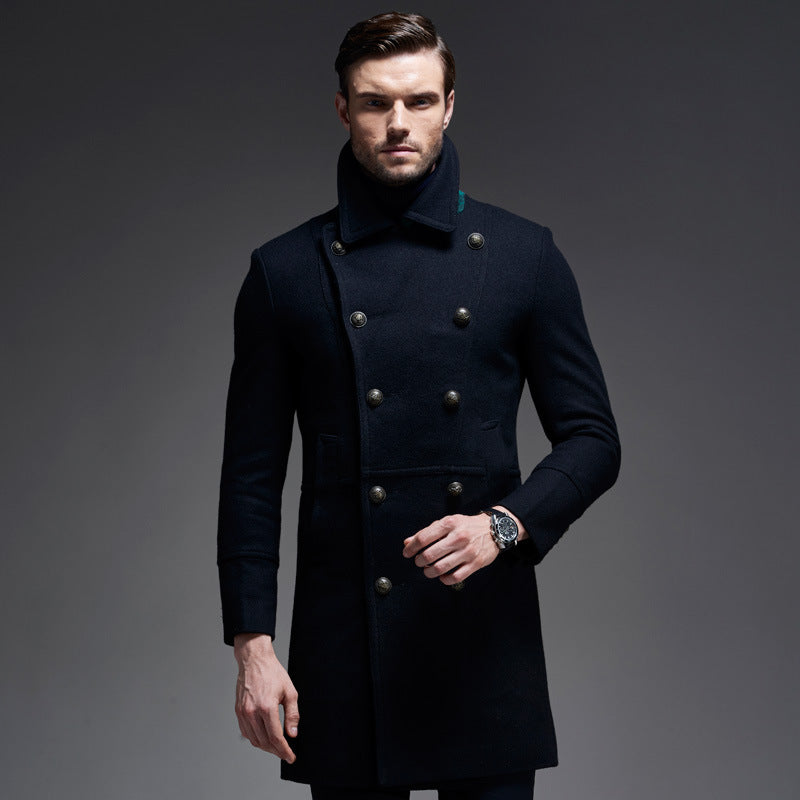 New Man Long trench coat wool coat Winter Men's wool Coat mens overcoat men's coats male clothing,M-3XL
