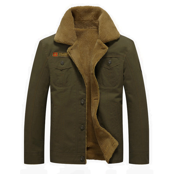 New Men Winter Jacket Coats British Style Fashion Quality Thick Warm Fleece Lined Soft Windproof Male Military Jackets