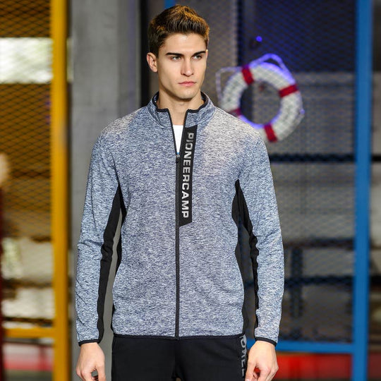 New jacket coat men brand clothing fashion zipper outerwear jacket men top quality stretch coat male AJK705085