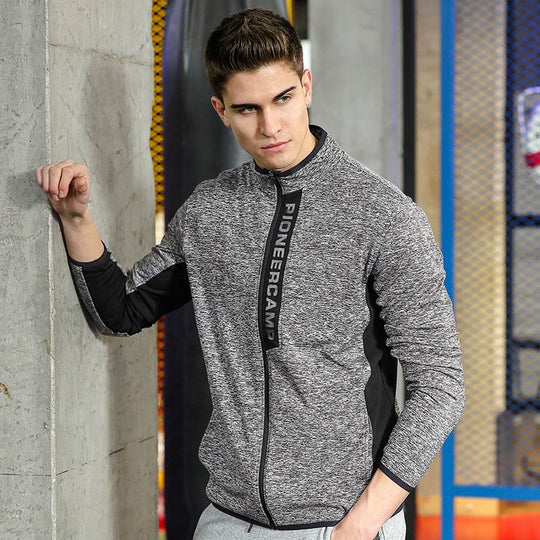 New jacket coat men brand clothing fashion zipper outerwear jacket men top quality stretch coat male AJK705085