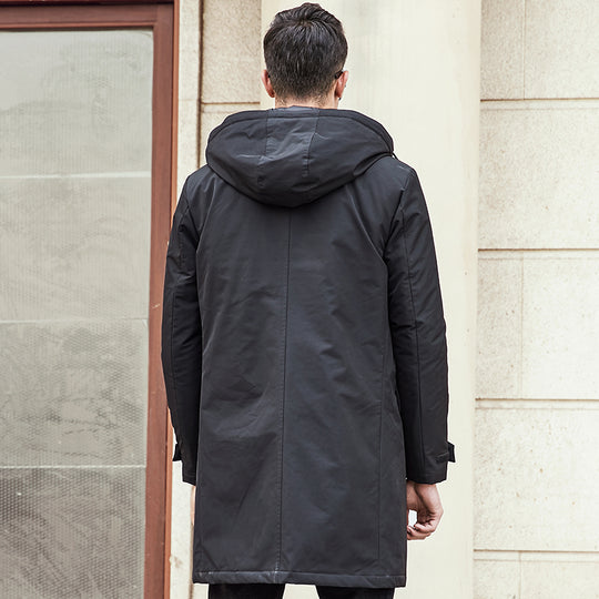 Long winter Jacket men brand clothing male cotton autumn coat New top Quality black down Parkas men 611801