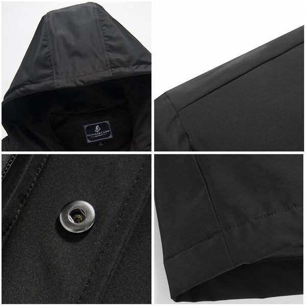 Long winter Jacket men brand clothing male cotton autumn coat New top Quality black down Parkas men 611801