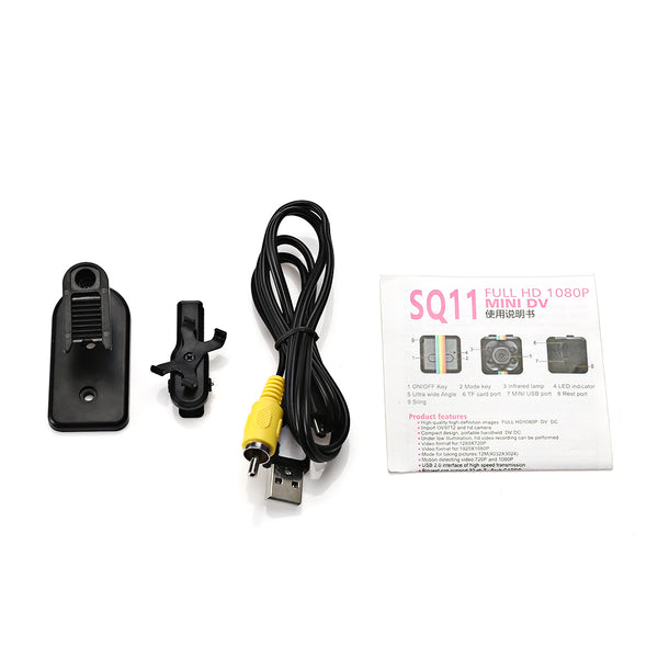 SQ11 Mini Camera 1080P HD Camcorder With Night Vision Motion Detection CMOS Mini Car DVR Dash Camera