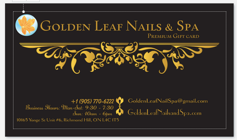 Business Card - Golden Leaf Nails and Spa