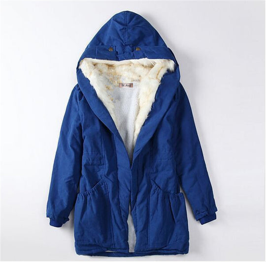Solid color fur parkas mujer,cotton padded hooded jacket winter coat women,casual parka femme,arm female winter jacket TT1562