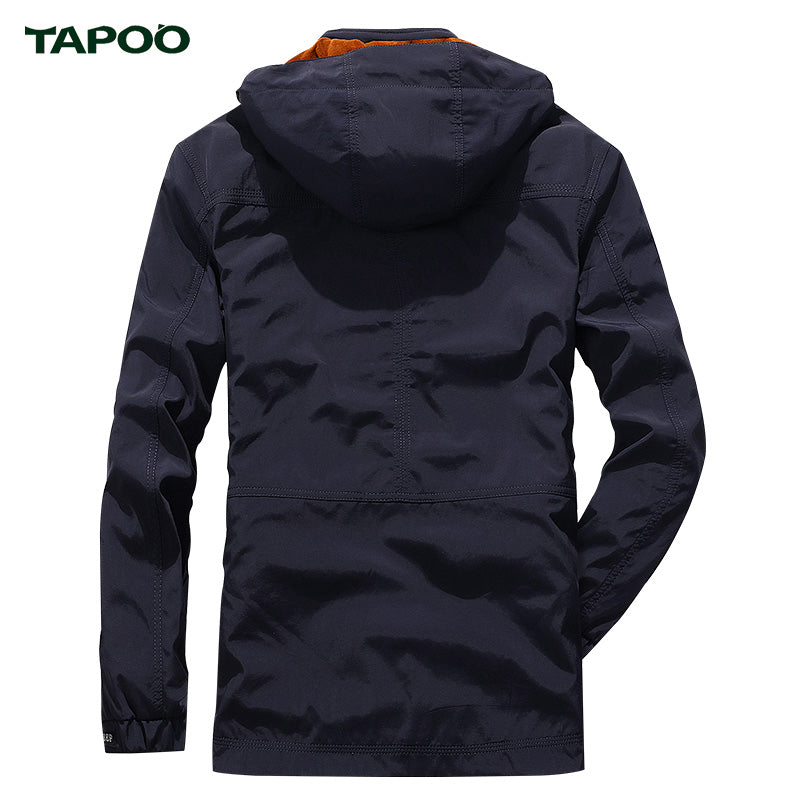 Spring Autumn Stand Collar Windpoof Waterproof Casual Solid Long Sleeve Men Coat Brand Clothing 728