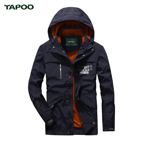 Spring Autumn Stand Collar Windpoof Waterproof Casual Solid Long Sleeve Men Coat Brand Clothing 728