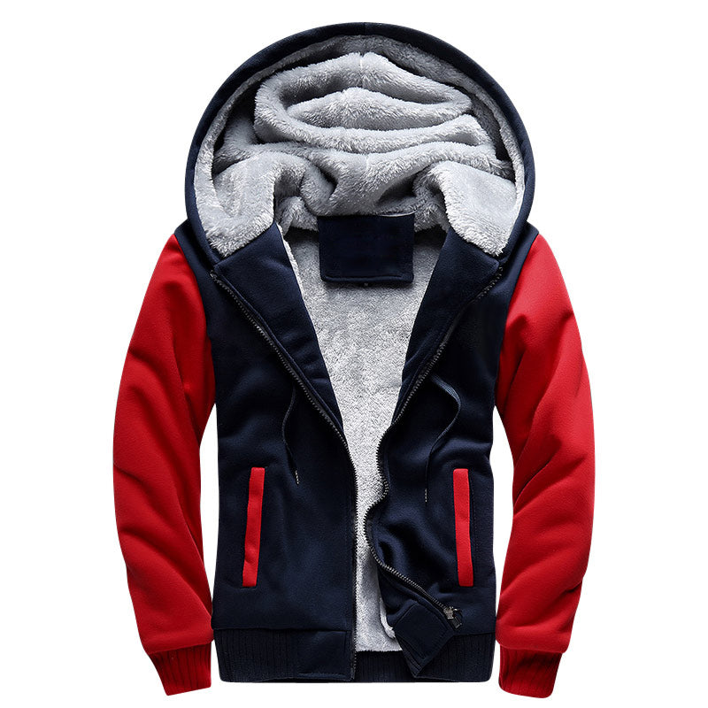 USA SIZE 2017 Men Winter Autumn Blank Pattern European Fashion Bomber Mens Vintage Thick Fleece Jacket Men Winter Jackets Coats