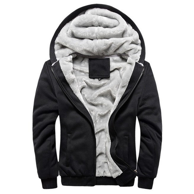 USA SIZE 2017 Men Winter Autumn Blank Pattern European Fashion Bomber Mens Vintage Thick Fleece Jacket Men Winter Jackets Coats