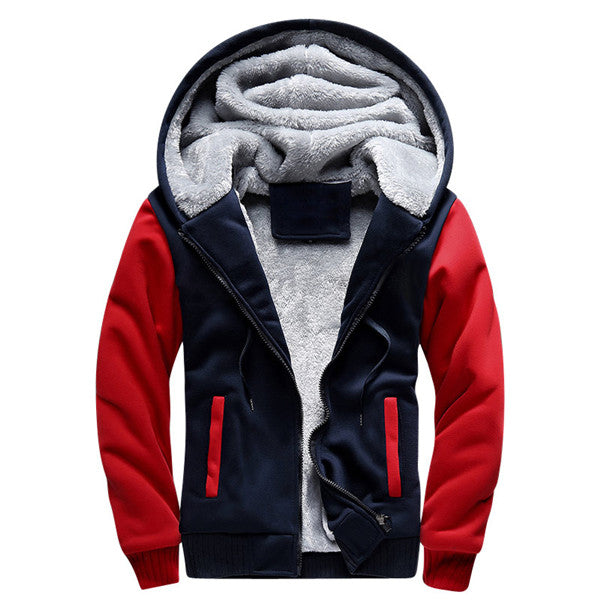 USA SIZE 2017 Men Winter Autumn Blank Pattern European Fashion Bomber Mens Vintage Thick Fleece Jacket Men Winter Jackets Coats