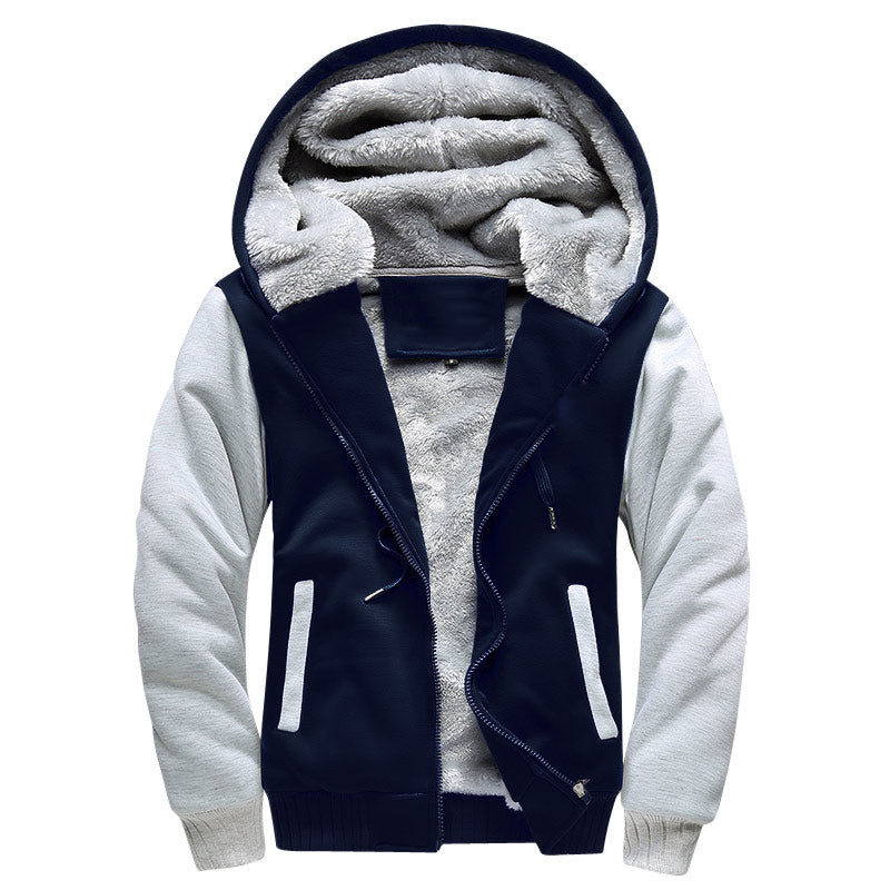 USA SIZE 2017 Men Winter Autumn Blank Pattern European Fashion Bomber Mens Vintage Thick Fleece Jacket Men Winter Jackets Coats