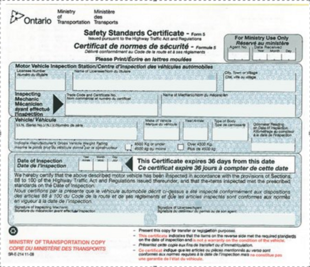 $69.99 Uber inspection - Safety Standards Certificate (booking)