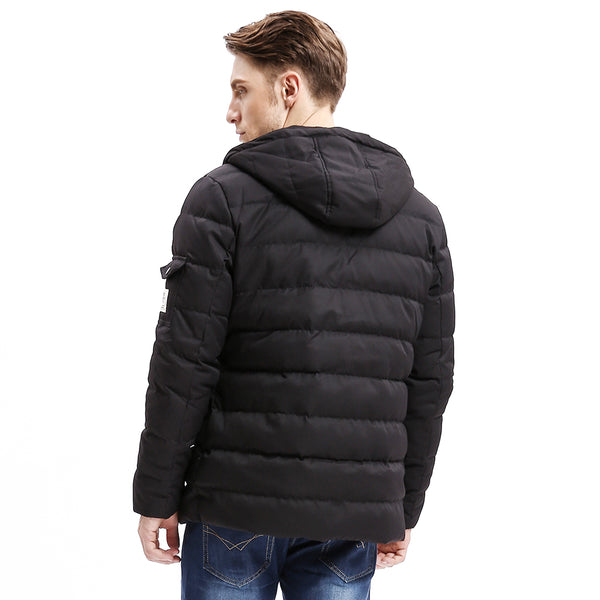 New Men Down Coat Heavy-weight Long Length Sleeve Pocket Solid Color Regular Fit 80% Down Warm Coats Male O6VI9079