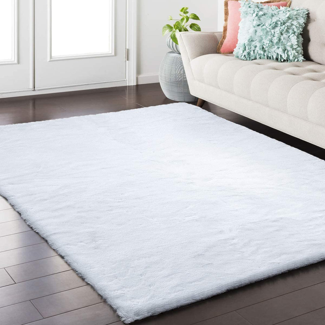 ACTCUT Super Soft Indoor Modern Shag Area Silky Smooth Rugs Fluffy Rugs Anti-Skid Shaggy Area Rug Dining Room Home Bedroom Carpet Floor Mat 5.3' x 7.3' (160cm X 200cm)