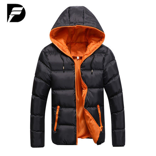 Winter Jacket Men Casual New Hooded Thick Padded Jacket Zipper Slim Men And Women Coats Men Parkas Outwear Warm Coat