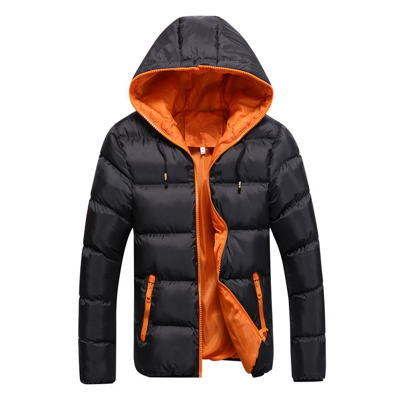 Winter Jacket Men Casual New Hooded Thick Padded Jacket Zipper Slim Men And Women Coats Men Parkas Outwear Warm Coat