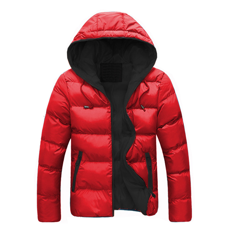 Winter Jacket Men Casual New Hooded Thick Padded Jacket Zipper Slim Men And Women Coats Men Parkas Outwear Warm Coat