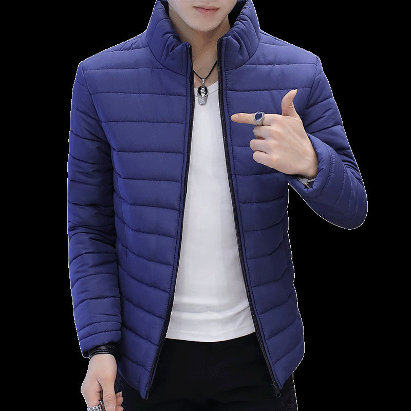 Brand Casual New Solid Color Simple Mens Jackets And Coats Thick Parka Men Outwear 4XL