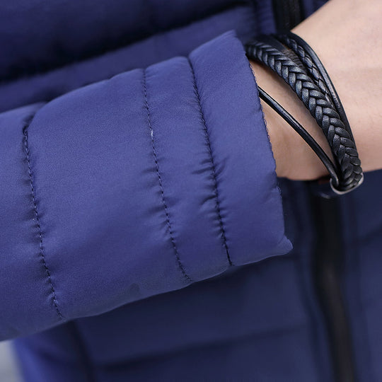 Brand Casual New Solid Color Simple Mens Jackets And Coats Thick Parka Men Outwear 4XL