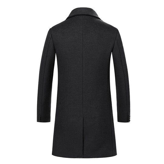 Winter Men Wool Trench Coat