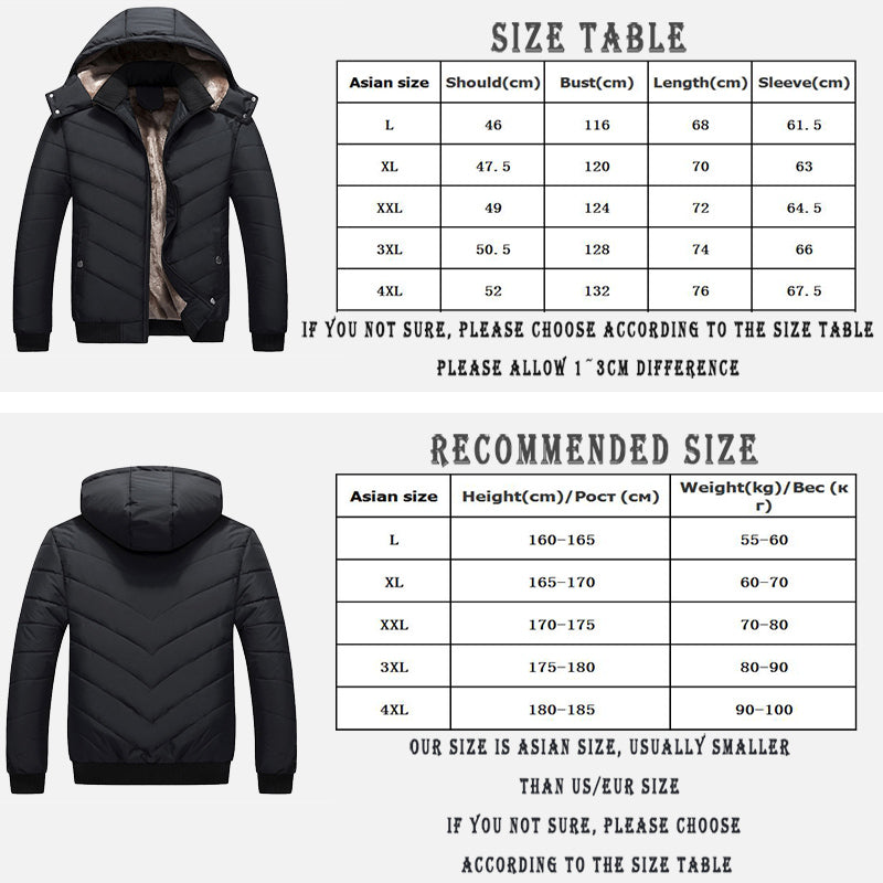 Winter Parka Men 2017 New Men's Jacket Casual Hooded Padded Coat Mens Thick Warm Parka Men Outwear Jacket Male Clothing